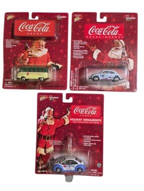 Bundle Of 3 Johnny Lightning Holiday Coca Cola Cars